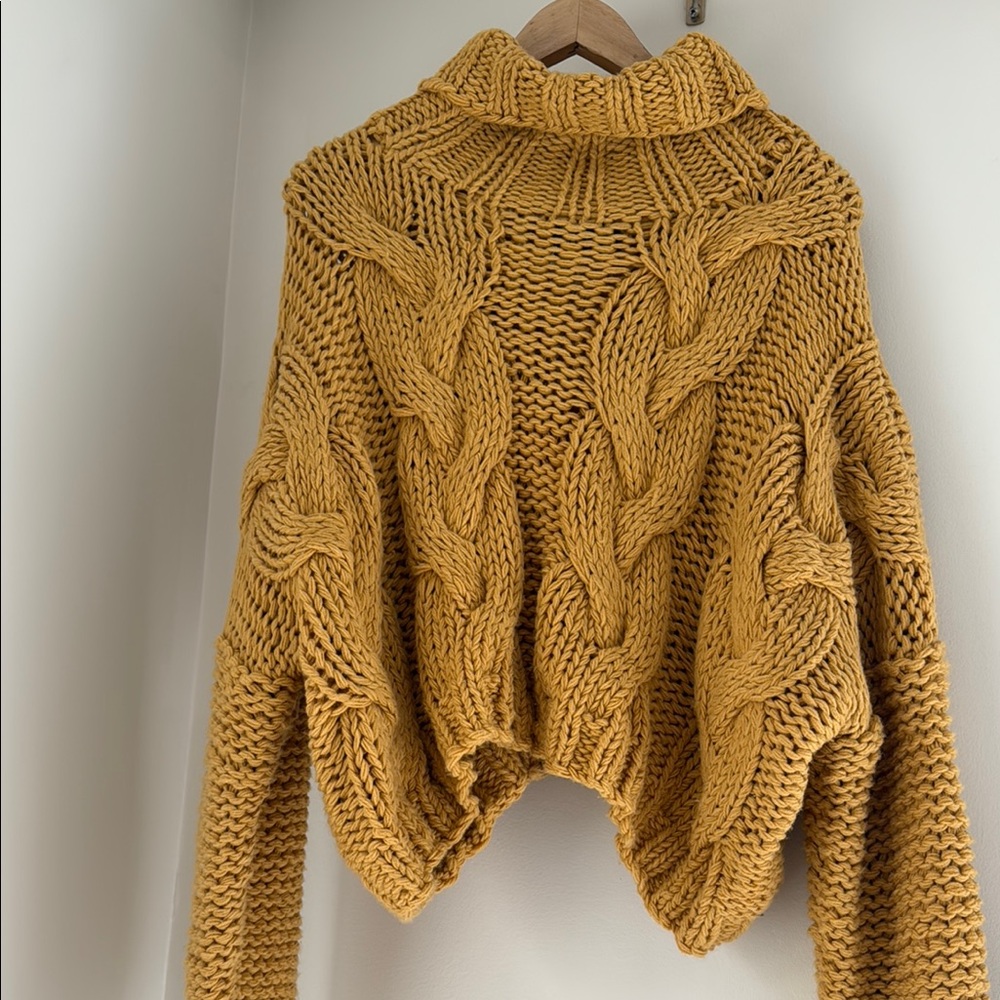 Chunky Knit Mustard Sweater